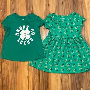 St. Patrick’s Day Toddler Bundle-Girls 2T / Cat & Jack Dress & Old Navy T-shirt